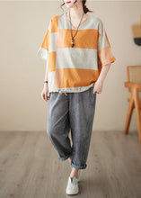 Load image into Gallery viewer, Italian Orange Oversized Drawstring Cotton Shirt Summer