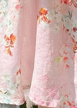 Load image into Gallery viewer, Italian Pink Ruffled Print Blouses Half Sleeve