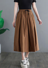 Load image into Gallery viewer, Khaki Elastic Waist Solid Wide Leg Pants