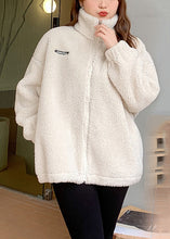 Load image into Gallery viewer, Loose Apricot Zippered Pockets Patchwork Teddy Faux Fur Coat Fall