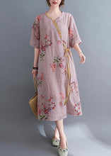 Load image into Gallery viewer, Loose Green Print Button Maxi Summer Chiffon Dress