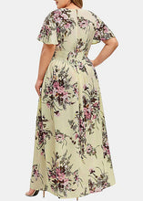 Load image into Gallery viewer, Loose Pink Print Tunic Chiffon Maxi Dress Summer