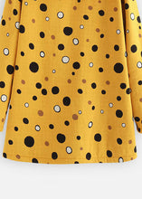 Load image into Gallery viewer, Loose Yellow Hooded Dot Print Patchwork Warm Fleece Coat Fall