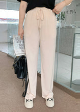 Load image into Gallery viewer, Modern Beige Elastic Waist Draping Spandex Wide Leg Pants Fall