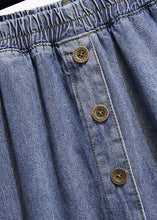 Load image into Gallery viewer, Modern Blue Pockets Elastic Waist Patchwork Denim Skirt Fall