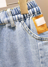 Load image into Gallery viewer, Modern Blue Pockets Side Open Patchwork Denim Skirts Summer