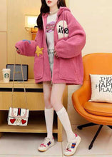 Load image into Gallery viewer, Modern Pink Hooded Faux Fur Winter coats