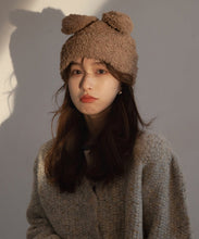 Load image into Gallery viewer, Modern White Rabbit Ears Warm Knit Bonnie Hat