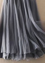 Load image into Gallery viewer, Natural Grey high waist Patchwork Tulle Skirts Spring