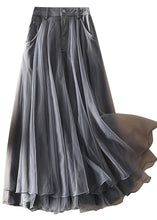 Load image into Gallery viewer, Natural Grey high waist Patchwork Tulle Skirts Spring