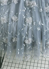 Load image into Gallery viewer, Natural Pink Embroideried Floral tulle Skirts Spring