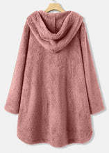 Load image into Gallery viewer, Natural Pink Hooded Embroideried Patchwork Teddy Faux Fur Coats Fall