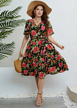 Load image into Gallery viewer, Novelty V Neck Print Chiffon Long Dresses Summer