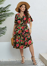 Load image into Gallery viewer, Novelty V Neck Print Chiffon Long Dresses Summer