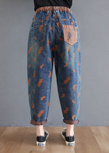 Load image into Gallery viewer, Organic Blue Embroideried Pockets denim Pants Spring