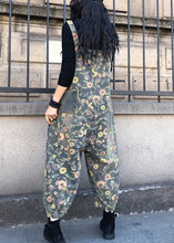 Load image into Gallery viewer, Organic Slash Neck Print Patchwork Denim Jumpsuit Spring