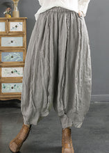 Load image into Gallery viewer, Oversized Green Pockets Wrinkled Patchwork Linen Harem Pants Summer