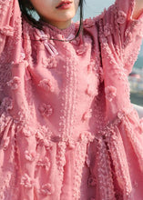 Load image into Gallery viewer, Pink Cinched Circle Summer Party Dresses