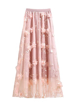 Load image into Gallery viewer, Pink Elastic Waist Tulle A Line Skirts Summer