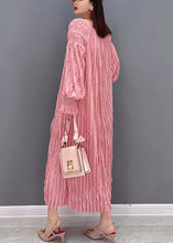 Load image into Gallery viewer, Pink Sexy Long Dresses Slash neck wrinkled Long Sleeve