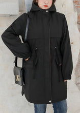 Load image into Gallery viewer, Plus Size Black Cinched Thick Warm Fleece Fine Contton Filled Witner Jacket