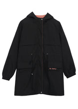 Load image into Gallery viewer, Plus Size Black Cinched Thick Warm Fleece Fine Contton Filled Witner Jacket