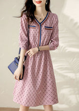 Load image into Gallery viewer, Plus Size Fine Pink Print Patchwork Spring Dresses