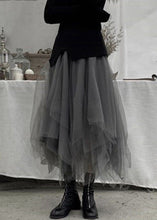 Load image into Gallery viewer, Plus Size Grey Patchwork Cute Tulle Skirts Spring