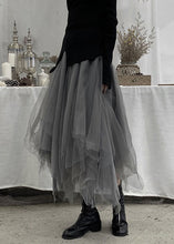 Load image into Gallery viewer, Plus Size Grey Patchwork Cute Tulle Skirts Spring