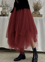 Load image into Gallery viewer, Plus Size Mulberry Asymmetrical fashion Tulle Skirts Spring