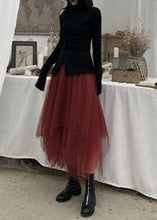 Load image into Gallery viewer, Plus Size Mulberry Asymmetrical fashion Tulle Skirts Spring