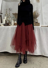 Load image into Gallery viewer, Plus Size Mulberry Asymmetrical fashion Tulle Skirts Spring