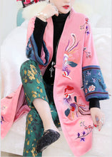 Load image into Gallery viewer, Plus Size Pink Oriental Velour warm Winter Coats