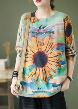 Load image into Gallery viewer, Plus Size Rainbow O-Neck Print Fall Knitted Sweaters