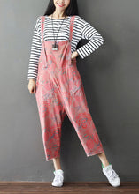 Load image into Gallery viewer, Plus size Pink Print wide leg pants Jumpsuits Spring