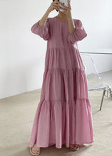 Load image into Gallery viewer, Rose Backless Cotton Long Dresses Exra Large Hem Bracelet Sleeve