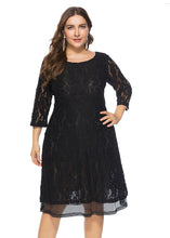 Load image into Gallery viewer, Simple Black Cozy Solid Lace Mid Dresses Summer