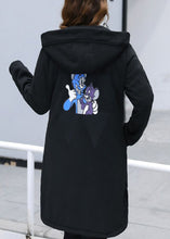 Load image into Gallery viewer, Simple Black Hooded Pockets Fleece Wool Lined Jackets Winter