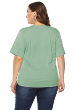 Load image into Gallery viewer, Simple Green O Neck Hollow Out Patchwork Cotton Tops Summer