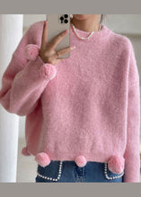 Load image into Gallery viewer, Simple Pink Ma Hai mao Knit Pullover Spring