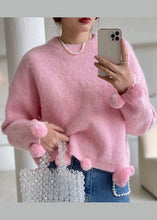 Load image into Gallery viewer, Simple Pink Ma Hai mao Knit Pullover Spring