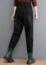 Load image into Gallery viewer, Style Black Pockets Patchwork denim Pants Spring