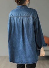 Load image into Gallery viewer, Style Blue Oversized Embroideried Pocket Denim Jackets Spring