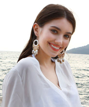 Load image into Gallery viewer, Style Coffee Cotton Thread Shell Holidays Drop Earrings