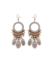 Load image into Gallery viewer, Style Coffee Cotton Thread Shell Holidays Drop Earrings