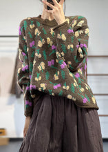 Load image into Gallery viewer, Style Chocolate O-Neck Oversized Thick Jacquard Knit Sweaters Winter