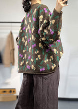 Load image into Gallery viewer, Style Chocolate O-Neck Oversized Thick Jacquard Knit Sweaters Winter