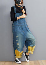 Load image into Gallery viewer, Style Denim Blue Pant Plus Size Spring Hole Jumpsuit Pants