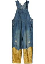 Load image into Gallery viewer, Style Denim Blue Pant Plus Size Spring Hole Jumpsuit Pants