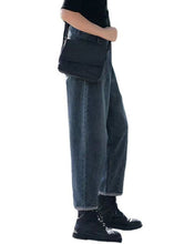 Load image into Gallery viewer, Style Navy High Waist Pockets Harem Casual Fall Denim  Pants